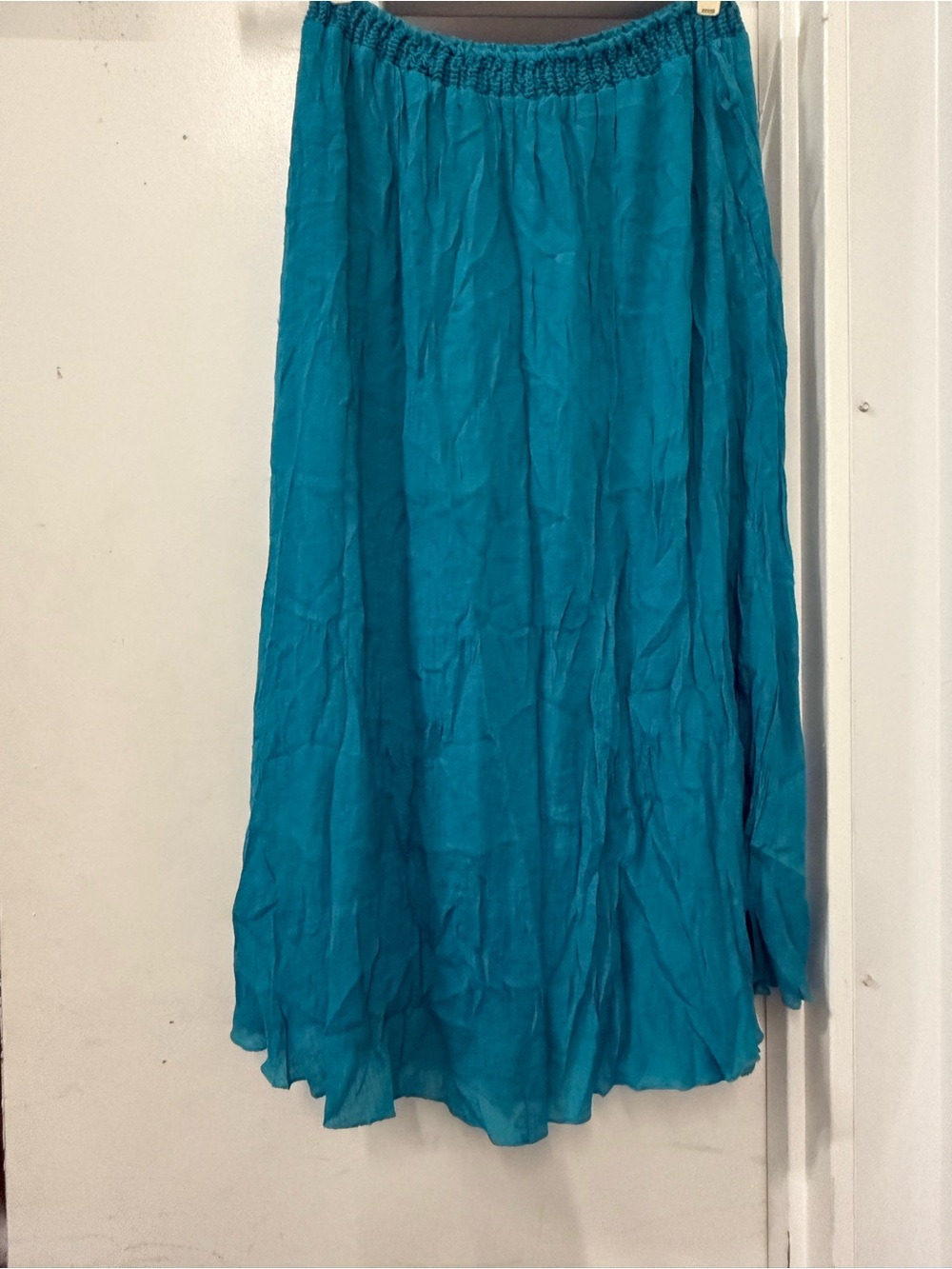 Icy fashion Women’s Teal Maxi Skirt with Elastic Waist